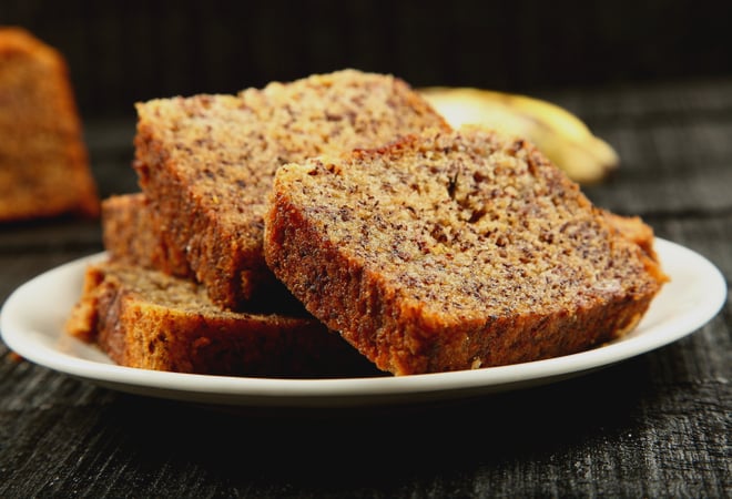 Bolo de Banana com Canela
